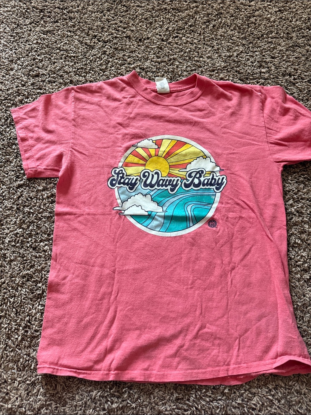 Stay Wavy Baby Graphic Tee - Pink
